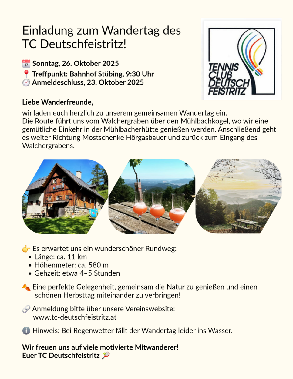 Wandertag 26.10.2025
