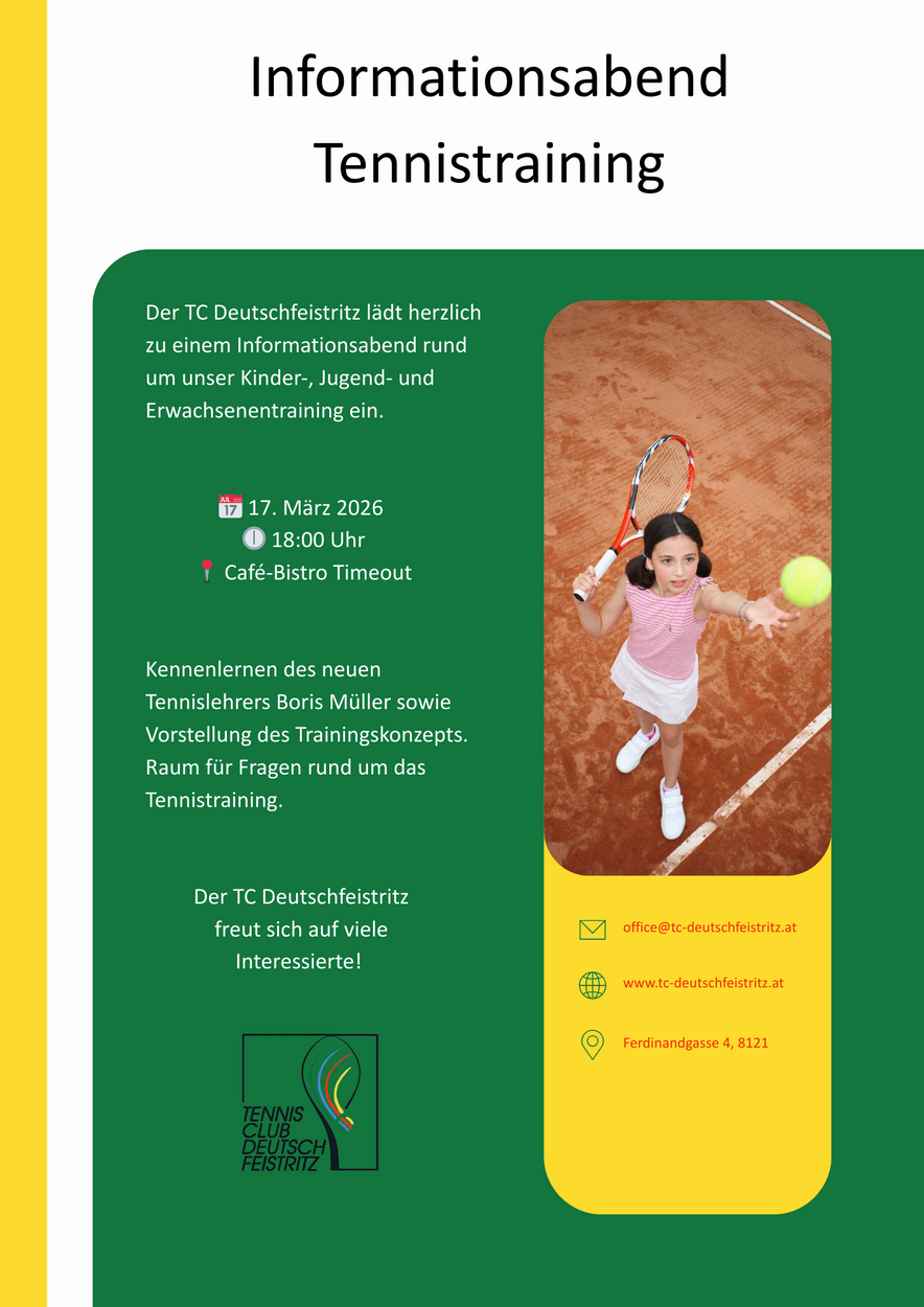 Informationsabend Tennistraining